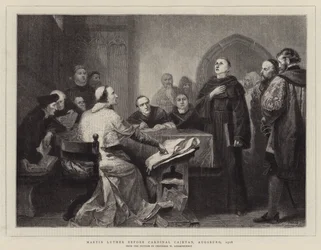 Martin Lutero davanti al cardinale Cajetan, Augusta, 1518